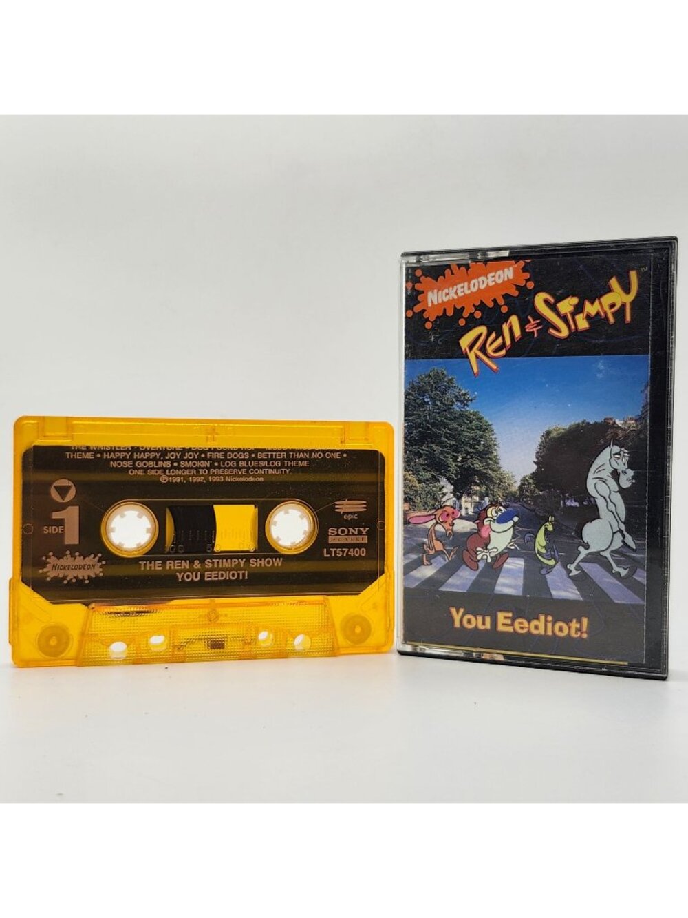 Ren And Stimpy Show You Eediot Cassette Nickelodeon 1993 Sony Music LT 57400